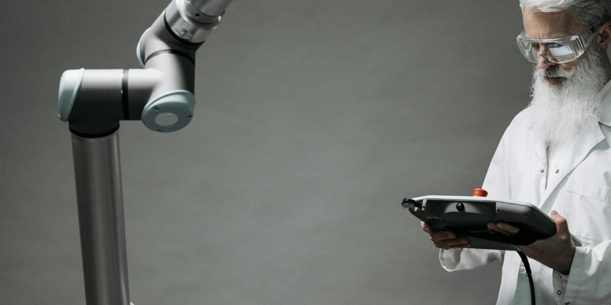 Engineers and researchers work on developing advanced AI models for robotics applications.