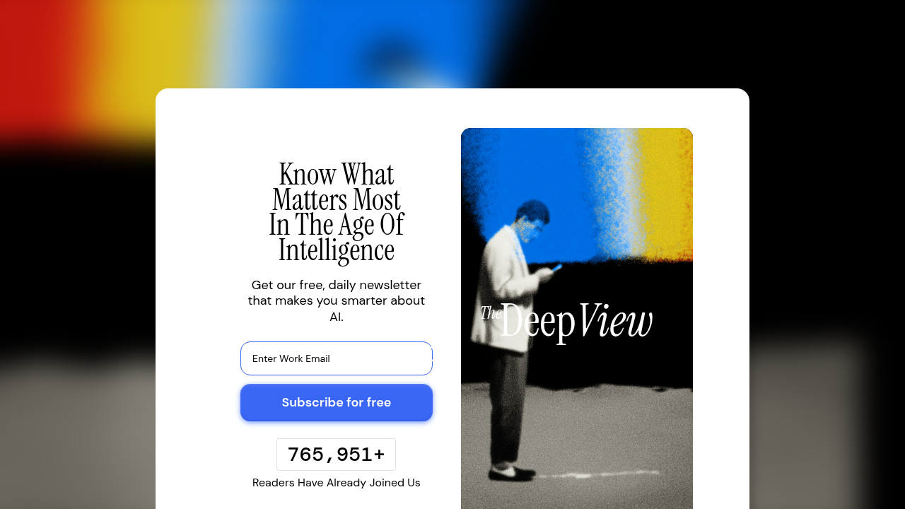 Stay informed on AI trends and funding rounds by subscribing to The Deep View Newsletter for daily updates.