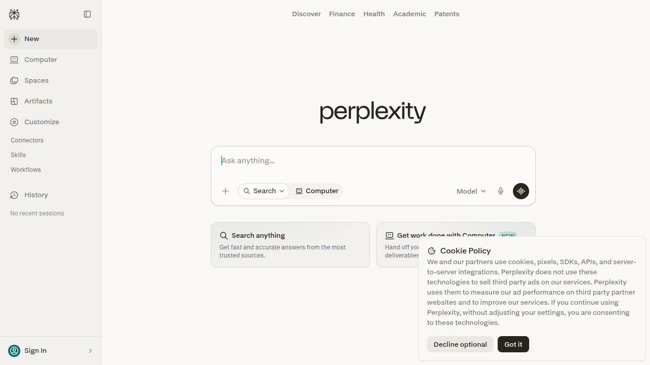 Perplexity AI provides real-time answers with clear, numbered citations, making source verification simple.