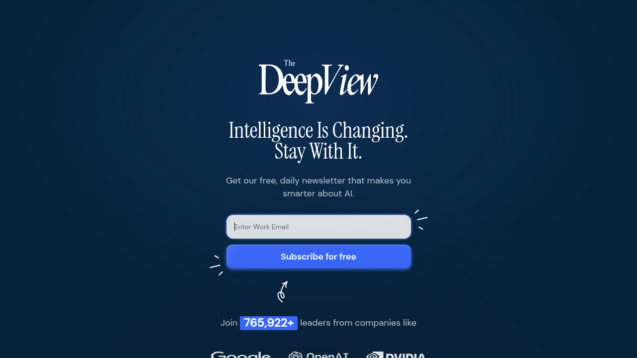 The Deep View newsletter offers daily intelligence on AI funding and market shifts.