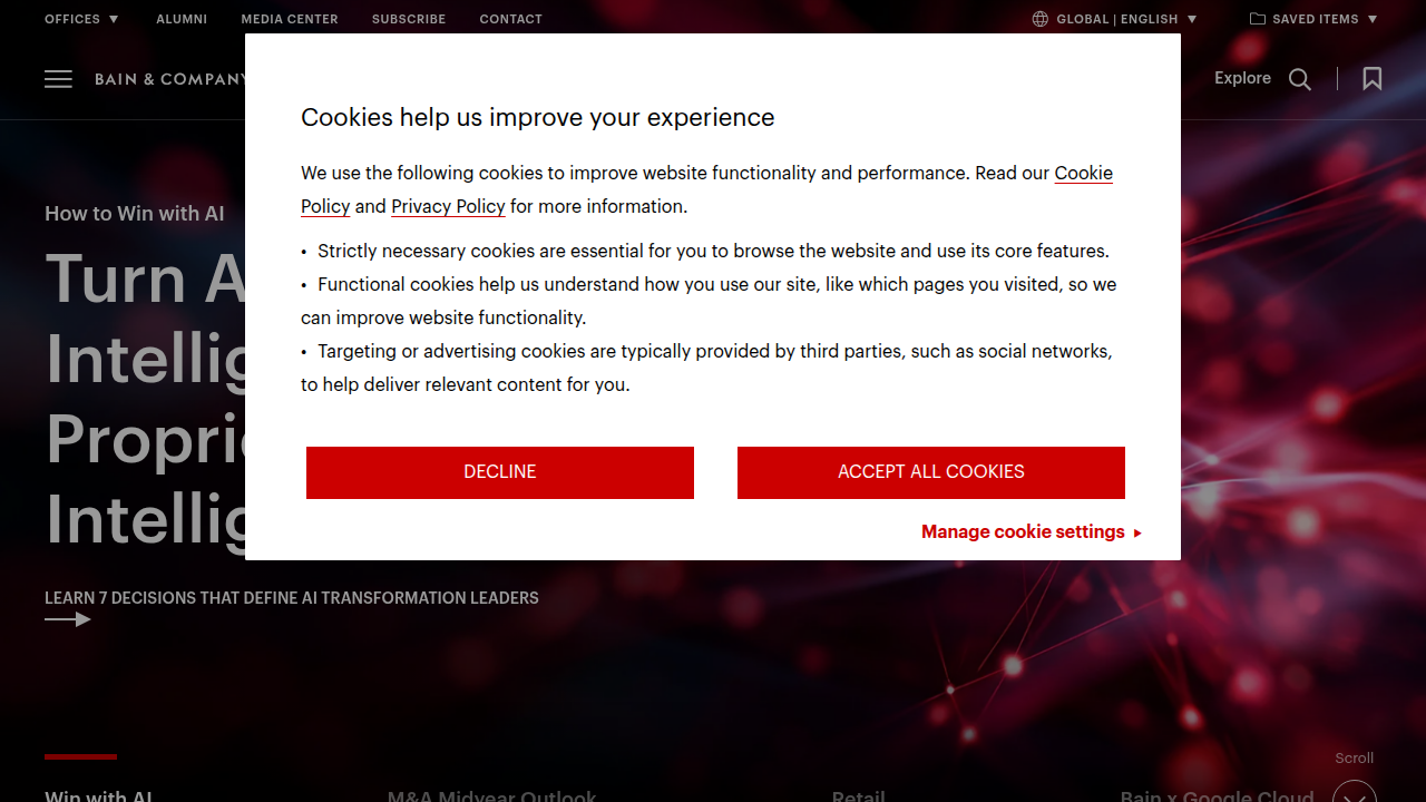 Bain & Company is a leading global management consulting firm.