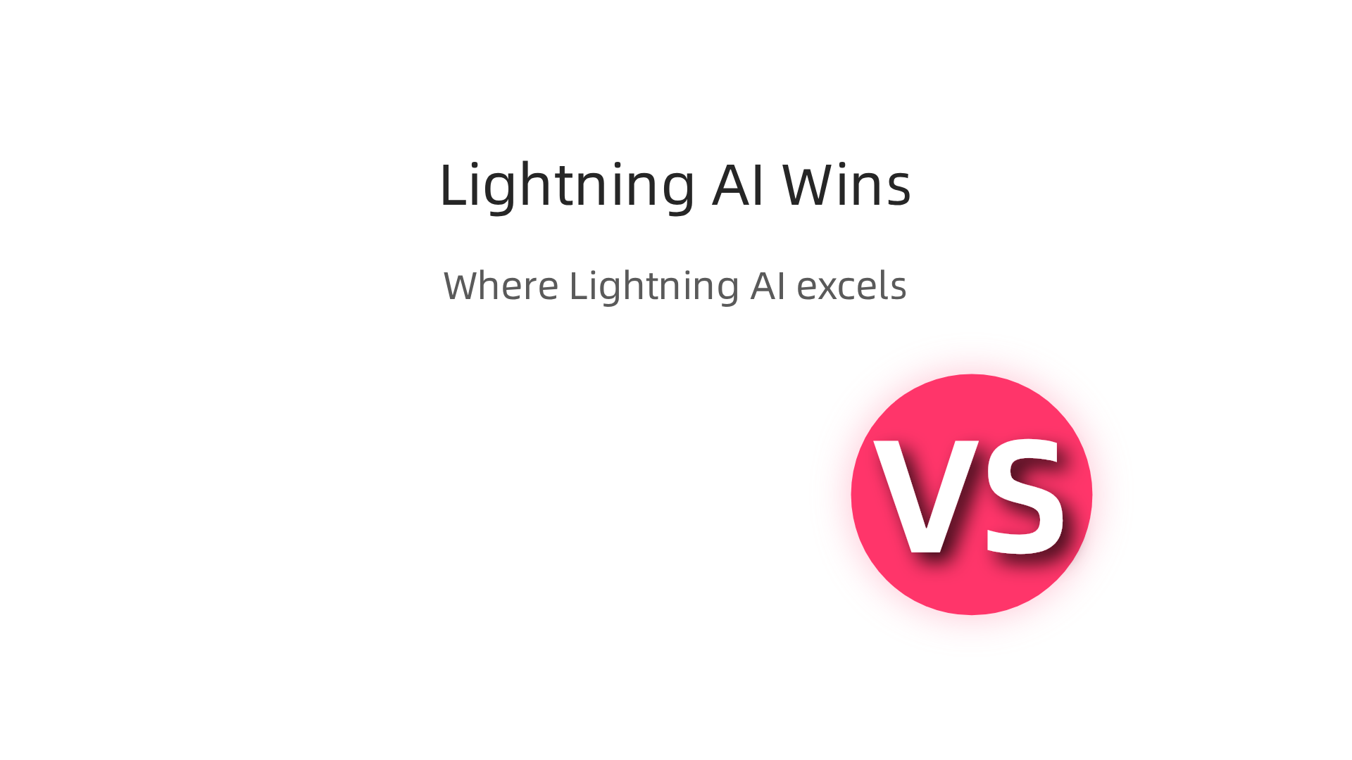 An infographic highlighting Lightning AI's key advantages in the competitive AI platform landscape.