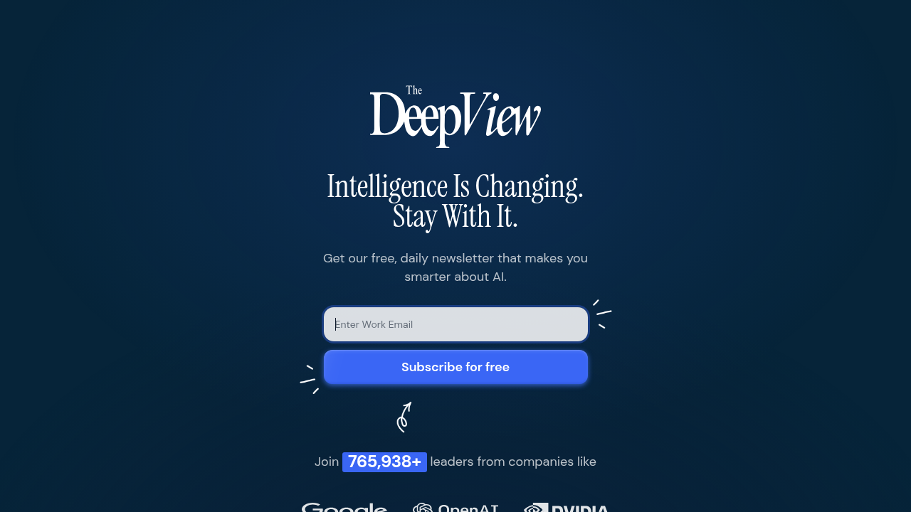 Stay informed on daily AI updates and industry insights by subscribing to The Deep View Newsletter.