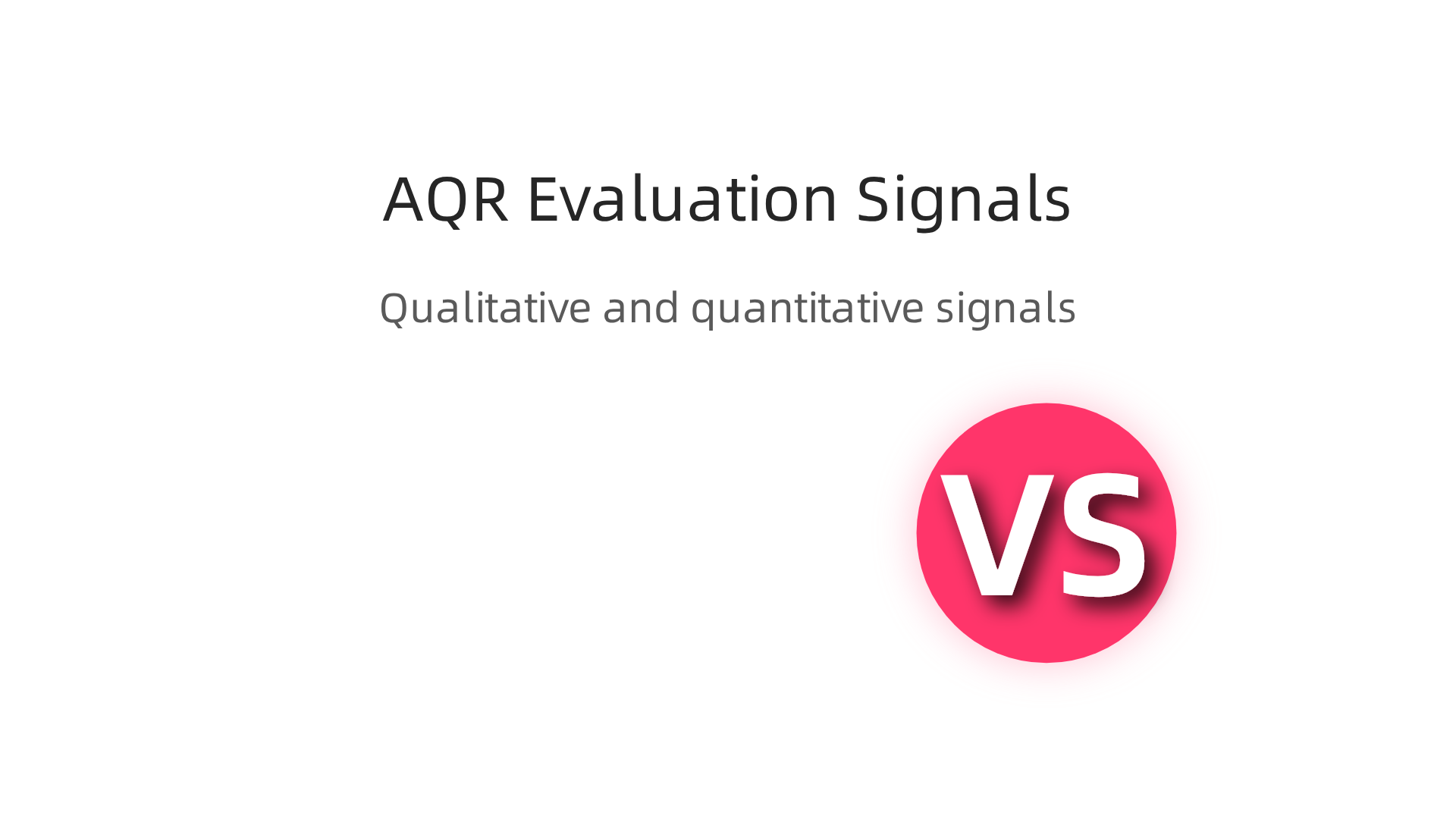 An infographic detailing the qualitative and quantitative signals AQR Capital Management uses to evaluate AI-driven startups.