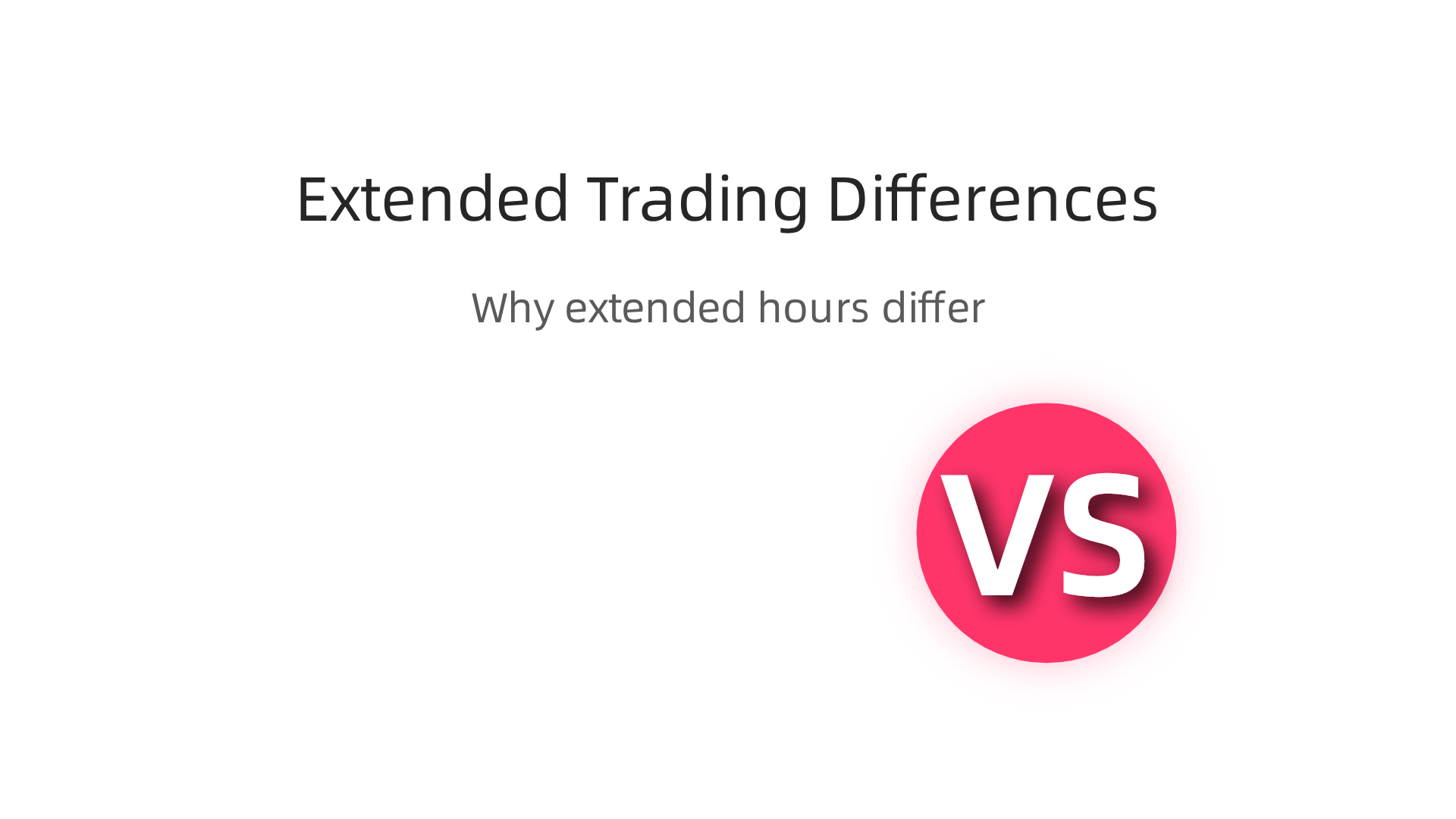 An infographic highlighting the key differences between regular and extended trading hours in the US stock market.
