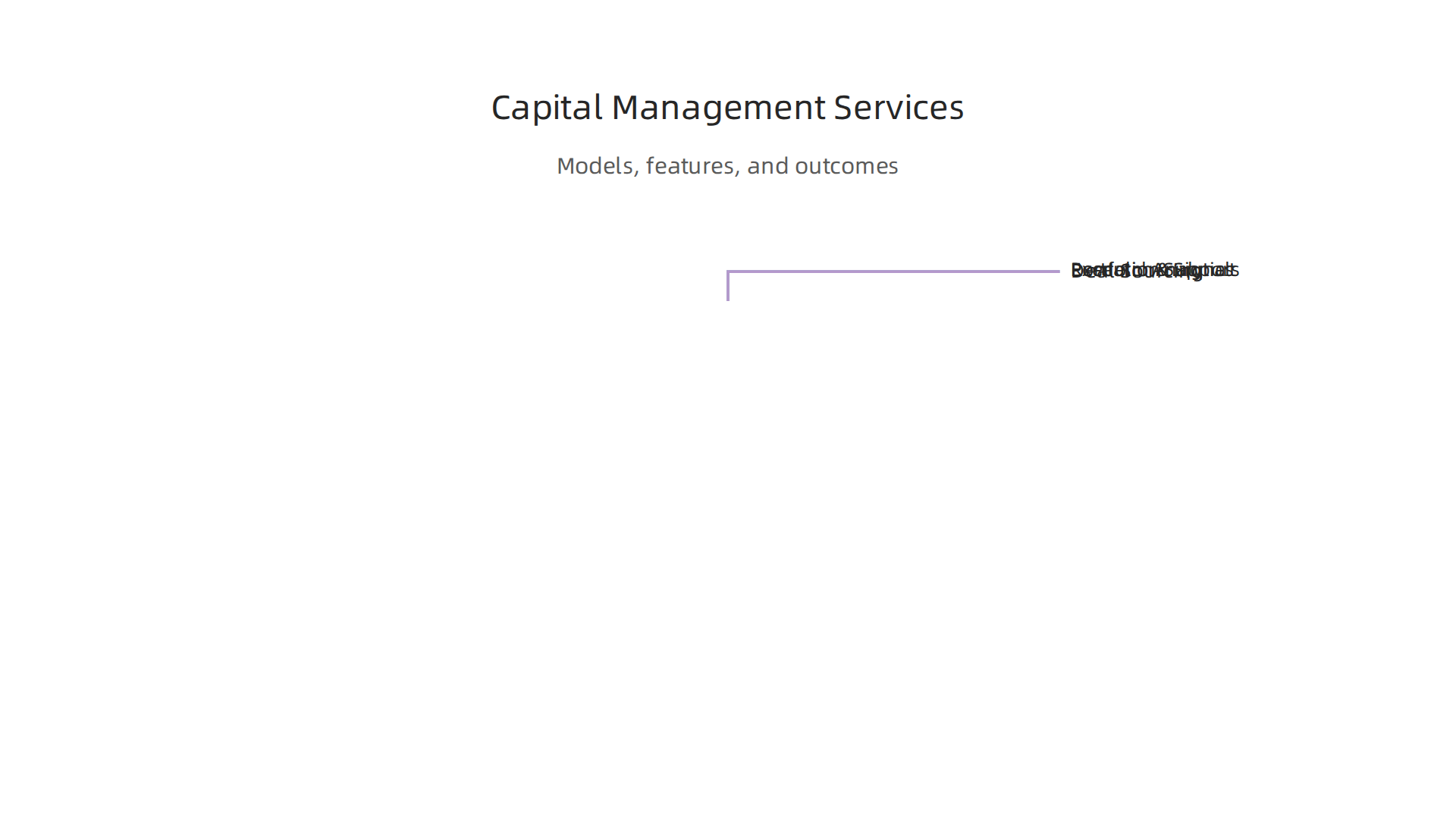 Overview of the essential services provided by capital management firms for investors.