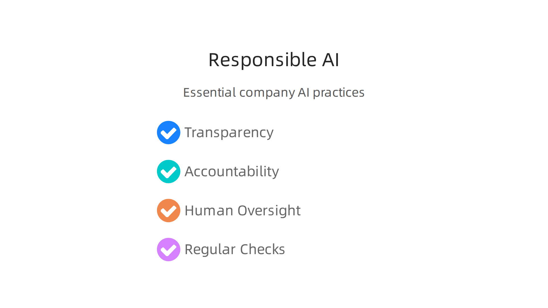 Essential best practices for companies to ensure ethical and trustworthy AI implementation.