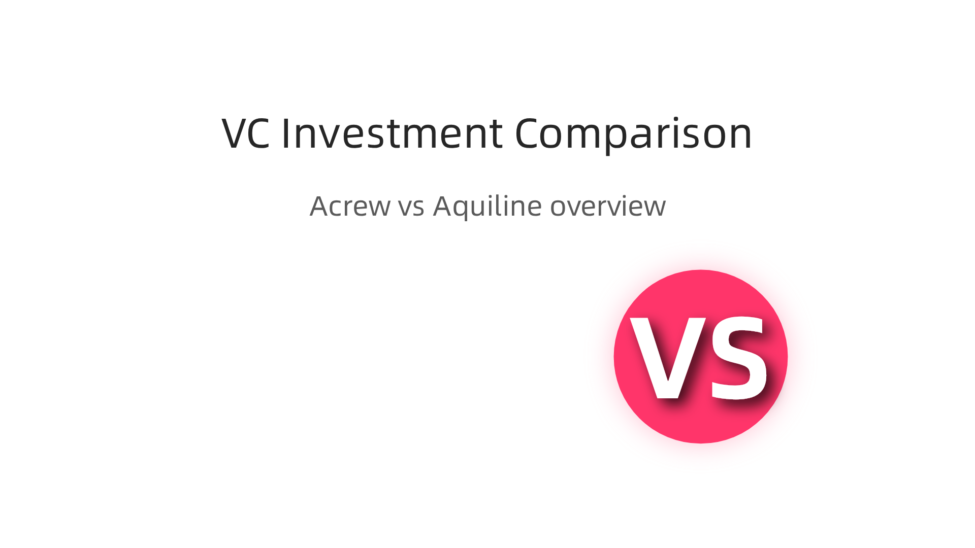 A comparative overview of Acrew Capital and Aquiline Capital Partners' investment stages and thematic focuses.