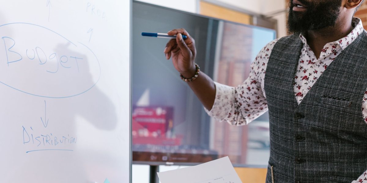 An entrepreneur passionately presenting their business idea, symbolizing the pursuit of venture capital funding.